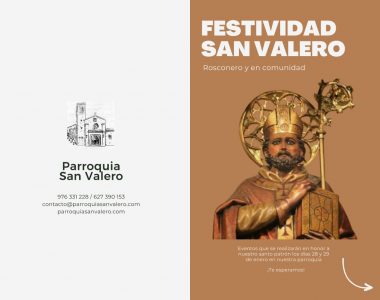 FESTIVIDAD DE SAN VALERO ACTOS PROGRAMADOS
