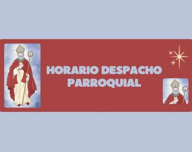 Nuevo horario despacho parroquial
